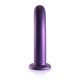 Smooth Silicone G Spot Dildo Metallic Purple 18cm Sex Toys