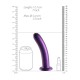 Κυρτό Ομοίωμα Σιλικόνης - Smooth Silicone G Spot Dildo Metallic Purple 18cm Sex Toys 
