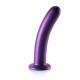 Κυρτό Ομοίωμα Σιλικόνης - Smooth Silicone G Spot Dildo Metallic Purple 18cm Sex Toys 
