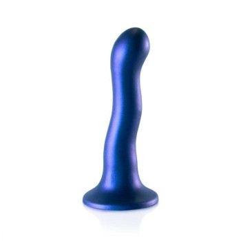 Ultra Soft Silicone Curvy G Spot Dildo Blue 18cm