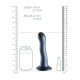 Κυρτό Ομοίωμα Σιλικόνης - Ultra Soft Silicone Curvy G Spot Dildo Gun Metal 18cm Sex Toys 