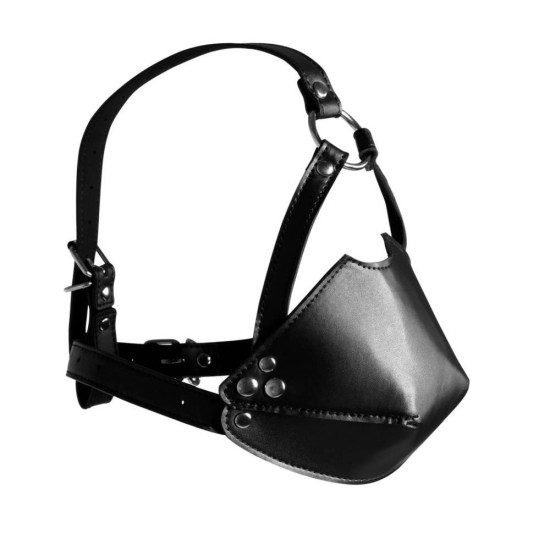 Ouch Head Harness With Mouth Cover And Solid Ball Gag Fetish Toys 