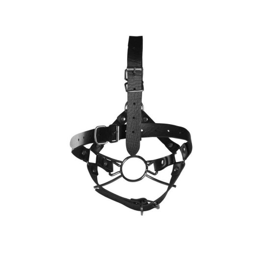 Head Harness With Spider Gag And Nose Hooks Fetish Toys 