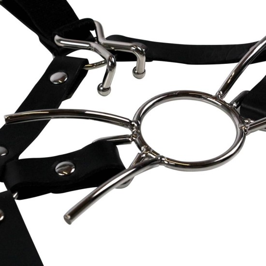 Head Harness With Spider Gag And Nose Hooks Fetish Toys 