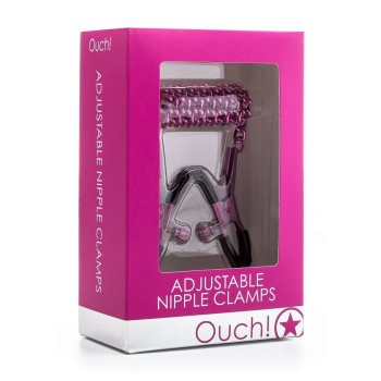 Ouch Adjustable Nipple Clamps Pink