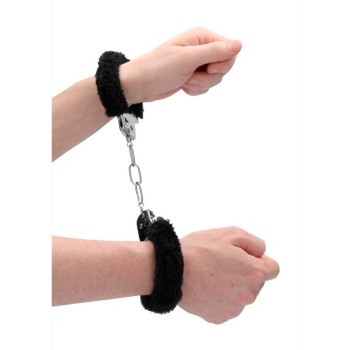 Ouch Pleasure Furry Handcuffs Black