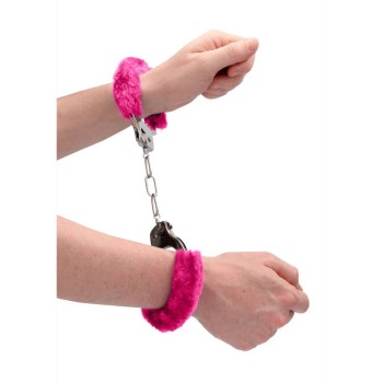 Ouch Pleasure Furry Handcuffs Pink