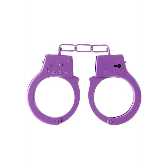 Μεταλλικές Χειροπέδες Για Αρχάριους - Ouch Beginners Metal Handcuffs Purple Fetish Toys