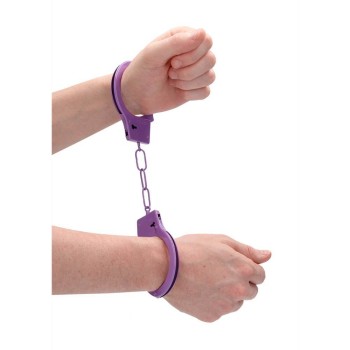 Ouch Beginners Metal Handcuffs Purple