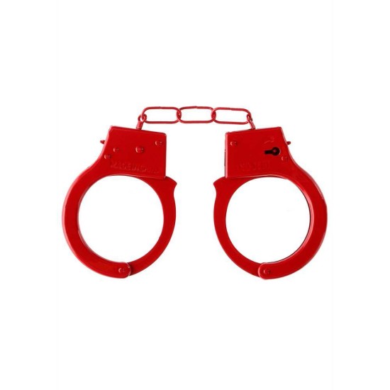 Ouch Beginners Metal Handcuffs Red Fetish Toys 