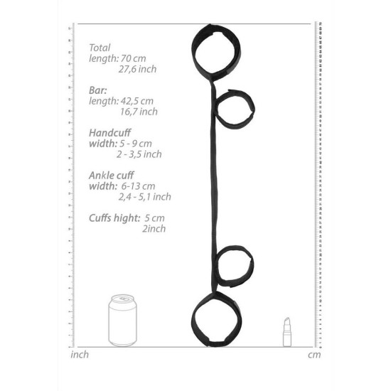 Spreader Bar With Hand And Ankle Cuffs Fetish Toys 