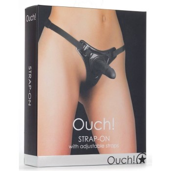 Ouch Strap On With Adjustable Straps Black 11cm