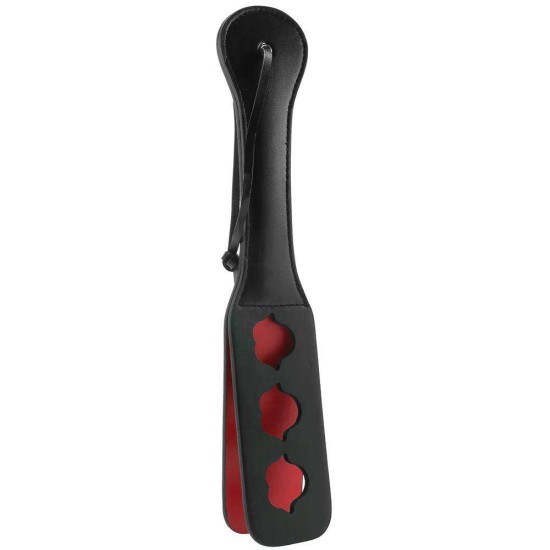 Ouch Lips Vegan Leather Paddle Black 32cm Fetish Toys