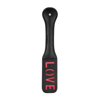 Ouch Vegan Leather Paddle Love Black 32cm