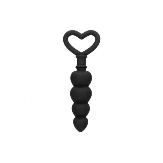 Πρωκτικές Μπίλιες Σιλικόνης - Ouch Silicone Anal Love Beads Black Sex Toys 