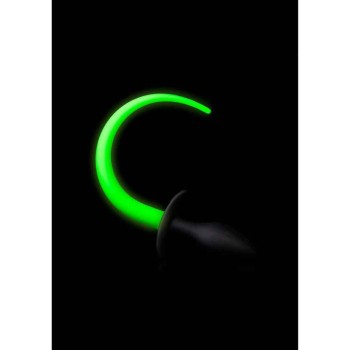 Glow In The Dark Silicone Puppy Tail Plug