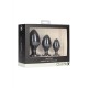 Ouch Swirled Butt Plug Set Black Sex Toys