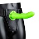 Glow In The Dark Curved Hollow Strap On 20cm Sex Toys