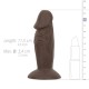 Charlie Realistic Dildo And Butt Plug Brown 12cm