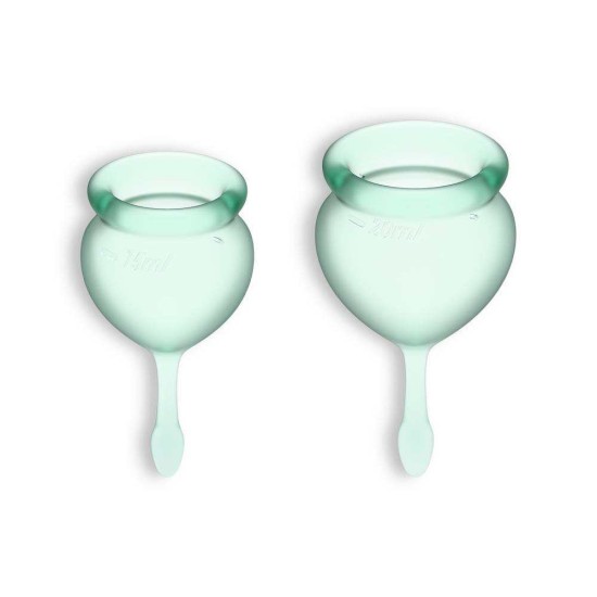 Satisfyer Feel Good Menstrual Cups Light Green Sex & Beauty 