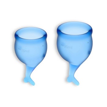 Μαλακά Κυπελάκια Περιόδου - Satisfyer Feel Secure Menstrual Cups Dark Blue