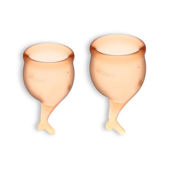 Satisfyer Feel Secure Menstrual Cups Orange Sex & Beauty 