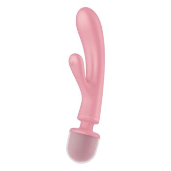 Rabbit Δονητής Και Συσκευή Μασάζ - Satisfyer Triple Lover Hybrid Vibrator Pink