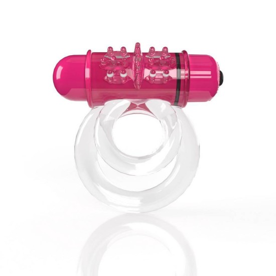 4B Double O 6 Vibrating Double Ring Strawberry Sex Toys