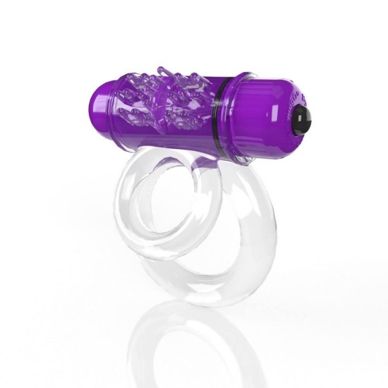 Διπλό Δαχτυλίδι Με Δόνηση - 4T Double O 6 Vibrating Double Ring Grape Sex Toys 