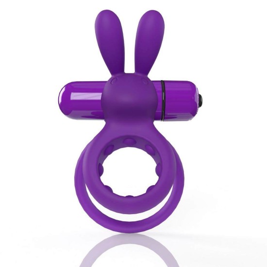 Διπλό Δονούμενο Δαχτυλίδι Σιλικόνης - 4B Ohare Wearable Rabbit Vibe Grape Sex Toys 