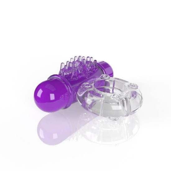 Ισχυρό Δονούμενο Δαχτυλίδι - 4B Owow Super Powered Vibrating Ring Grape Sex Toys 