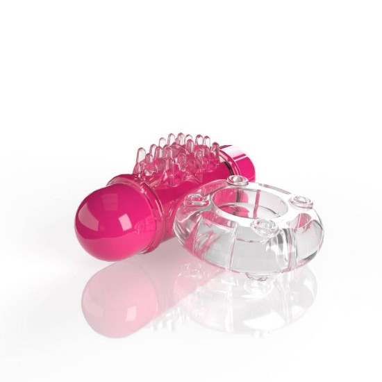 Ισχυρό Δονούμενο Δαχτυλίδι - 4B Owow Super Powered Vibrating Ring Strawberry Sex Toys 