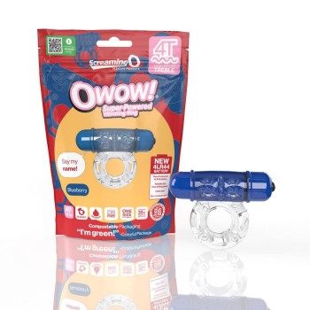 Ισχυρό Δονούμενο Δαχτυλίδι - Owow 4T Super Powered Vibrating Ring Blueberry