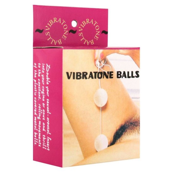 Κολπικές Μπάλες Με Βαρίδι - Seven Creations Vibratone Balls White Sex Toys 