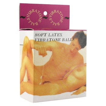 Λάτεξ Μπάλες Με Βαρίδι - Soft Latex Vibratone Balls Beige