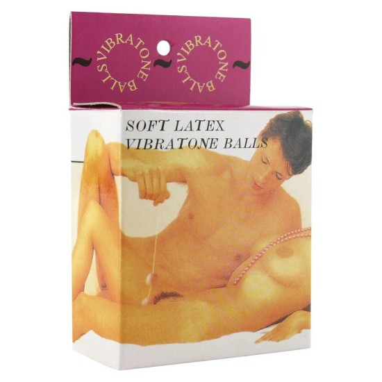 Λάτεξ Μπάλες Με Βαρίδι - Soft Latex Vibratone Balls Beige Sex Toys 