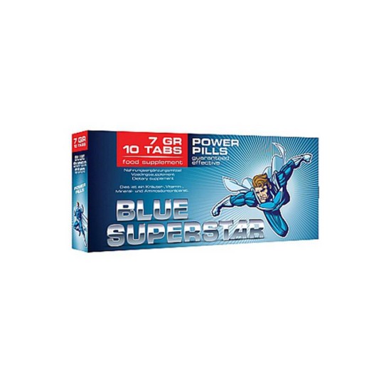 Ταμπλέτες Στύσης & Συμπλήρωμα Διατροφής - Blue Superstar Erection Pills 10tabs Sex & Ομορφιά 