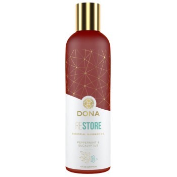 Dona - Essential Massage Oil Restore Peppermint & Eucalyptus 120ml 