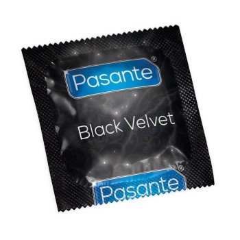 Μαύρο Προφυλακτικό Με Αίσθηση Βελούδο - Pasante Black Velvet Condom