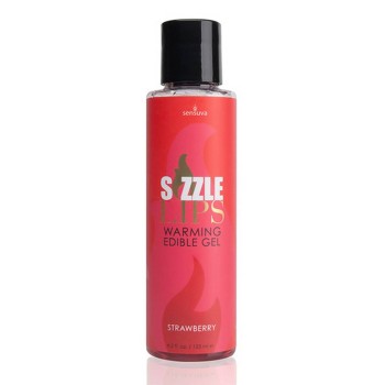 Έλαιο Για Στοματικό Σεξ Φράουλα - Sizzle Lips Warming Edible Gel Strawberry