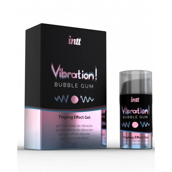 Unisex Διεγερτικό & Θερμαντικό Τζελ - Vibration! Bubble Gum Tingling Gel 15ml Sex & Ομορφιά 