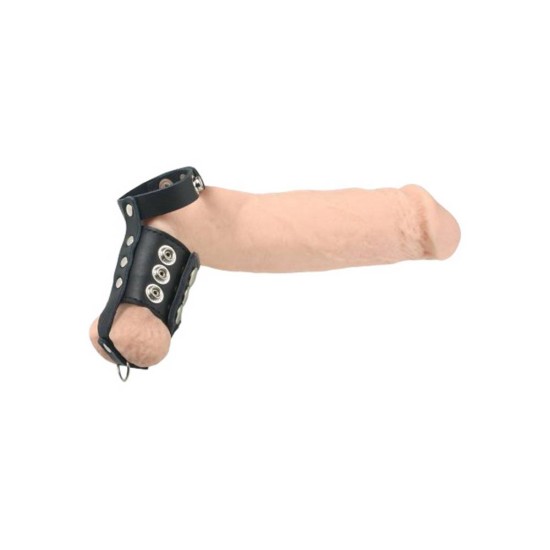 Strict Leather Cock Strap and Ball Stretcher Sex Toys