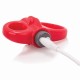 Διπλό Επαναφορτιζόμενο Δαχτυλίδι Πέους - Charged Yoga Vibe Ring Red Sex Toys 