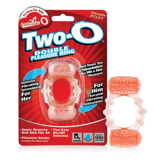The Two O Vibe Cockring Pink Sex Toys
