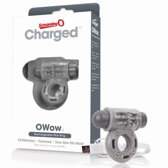 Charged Owow Vibe Ring Grey Sex Toys