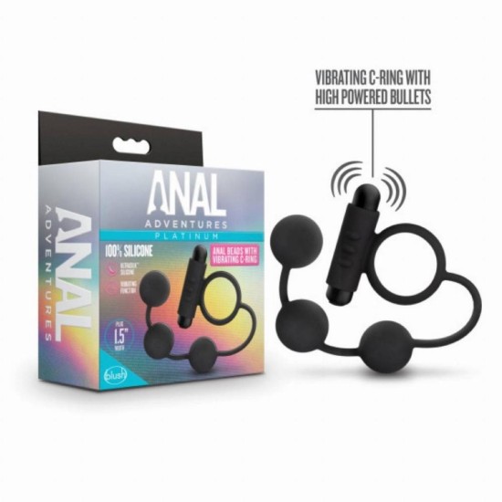Anal Beads With Vibrating Cockring Sex Toys