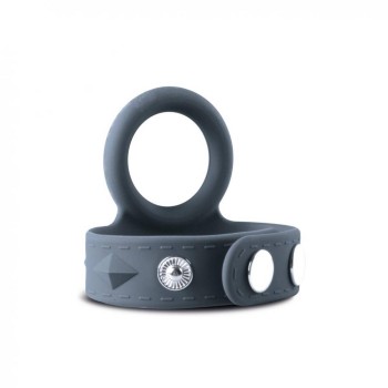 Cock Ring & Ball Stretcher Grey S/M