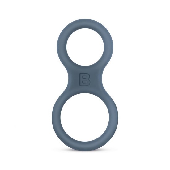 Silicone Cock Ring & Ball Stretcher Grey Sex Toys