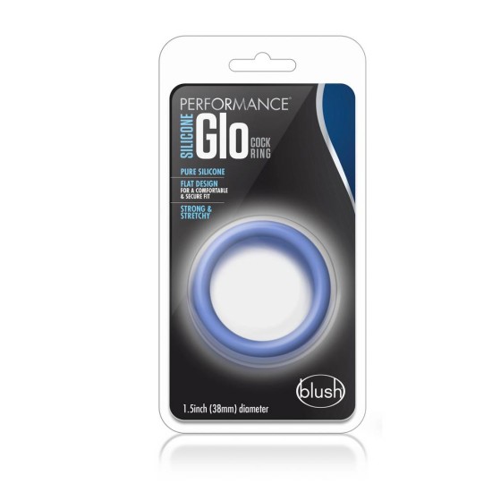 Performance Silicone Glo Cock Ring Blue Sex Toys