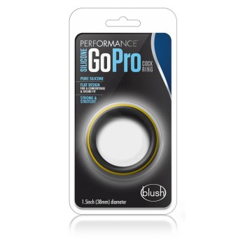 Performance Silicone Go Pro Cock Ring Black & Gold